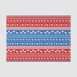 Folk Art Sweater Style Reindeer en Snowflakes Tissuepapier