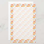 Folk Art Swimming Fish Patroon Briefpapier (Voorkant / Achterkant)