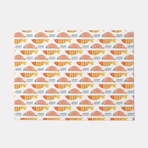 Folk Art Swimming Fish Patroon Deurmat