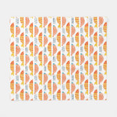 Folk Art Swimming Fish Patroon Fleece Deken (Voorkant (Horizontaal))