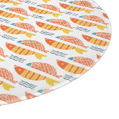 Folk Art Swimming Fish Patroon Snijplank (Hoek)