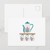 Folk Art Tea Pot Briefkaart (Voorkant / Achterkant)