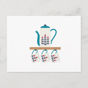 Folk Art Tea Pot Briefkaart