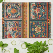 Folk Art Tegels Keukenhanddoek (Gevouwen)