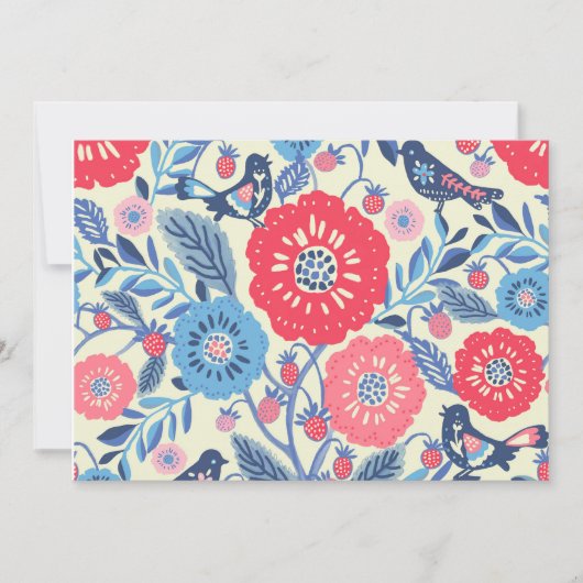 Folk Art Thank You Card Bedankkaart (Voorkant)