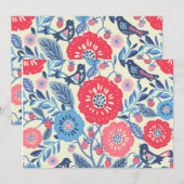 Folk Art Thank You Card Bedankkaart (Voorkant / Achterkant)