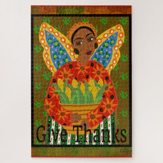 Folk Art Thanksgiving 1014 stuk Puzzel (Verticaal)