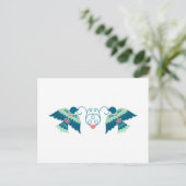 Folk Art Tortelduifjes Briefkaart (Staand voorkant)