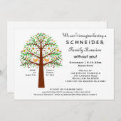 Folk Art Tree Familie Reünie, Feest of Evenement Kaart (Voorkant / Achterkant)