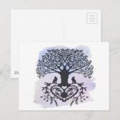 Folk Art Tree of Life Briefkaart (Voorkant / Achterkant)