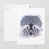 Folk Art Tree of Life Briefkaart (Voorkant / Achterkant)