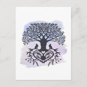 Folk Art Tree of Life Briefkaart