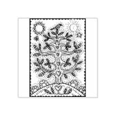 FOLK ART TREE OF LIFE RUBBER STEMPEL (Afrduk)