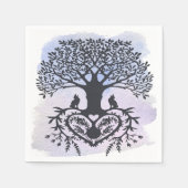 Folk Art Tree of Life Servetten (Voorkant)