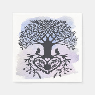Folk Art Tree of Life Servetten