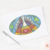 FOLK ART TURKEY, THANKSGIVING BIRD STICKERS Sheet (Envelop)