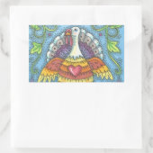 FOLK ART TURKEY, THANKSGIVING BIRD STICKERS Sheet (Tas)
