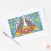 FOLK ART TURKEY, THANKSGIVING BIRD STICKERS Sheet (Envelop)