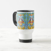 FOLK ART TURKEY, THANKSGIVING COMMUTER REIZEN MUG REISBEKER (Voorkant links)