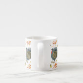Folk Art Turkeys Espresso Cup Kop (Achterkant)