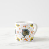 Folk Art Turkeys Espresso Cup Kop (Voorkant rechts)