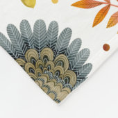 Folk Art Turkeys Fleece Deken (Hoek)