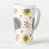 Folk Art Turkeys Latte Mok (Rechterhoek)