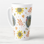 Folk Art Turkeys Latte Mok (Linkerhoek)