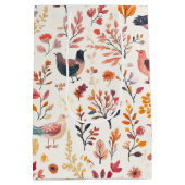 Folk Art Turkeys – Nature Inspired Autumn 2 Medium Cadeauzakje (Achterkant)