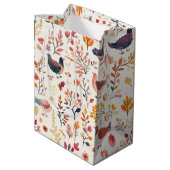 Folk Art Turkeys – Nature Inspired Autumn 2 Medium Cadeauzakje (Achterkant Gekanteld)