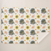 Folk Art Turkeys Sherpa Deken (Voorkant (horizontaal))