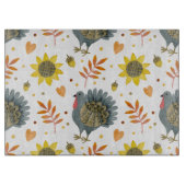 Folk Art Turkeys Snijplank (Voorkant)