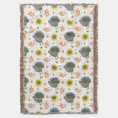 Folk Art Turkeys Throw Blanket Deken (Voorkant Verticaal)