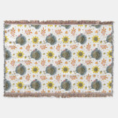 Folk Art Turkeys Throw Blanket Deken (Voorkant)