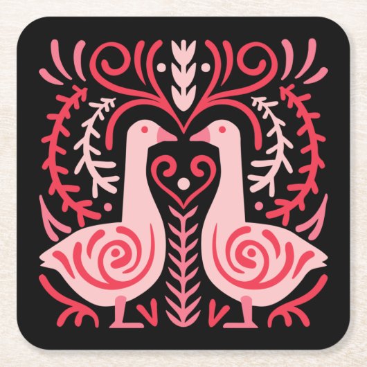 Folk Art. V.01 Kartonnen Onderzetters (Voorkant)