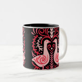 Folk Art. V.01 Tweekleurige Koffiemok (Voorkant rechts)