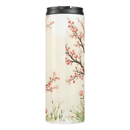 Folk Art Vogel en Vogelhuis Thermosbeker (Achterkant)