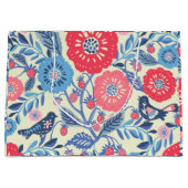 Folk Art Vogels, Aardbei en Bloem Print Groot Cadeauzakje (Voorkant)