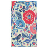 Folk Art Vogels, Aardbei en Bloem Print Klein Cadeauzakje (Achterkant)