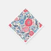 Folk Art Vogels Aardbei en bloemen Servet (Hoek)