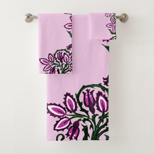 Folk Art Vogels Bloemen Eikels Bad Handdoek (Insitu)