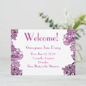 Folk Art Vogels Bloemen Eikels Blauw Kaart (Staand voorkant)