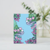 Folk Art Vogels Bloemen Eikels Briefkaart (Staand voorkant)
