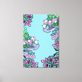 Folk Art Vogels Bloemen Eikels Canvas Afdruk (Voorkant)