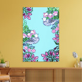 Folk Art Vogels Bloemen Eikels Canvas Afdruk (Insitu (Woonkamer))