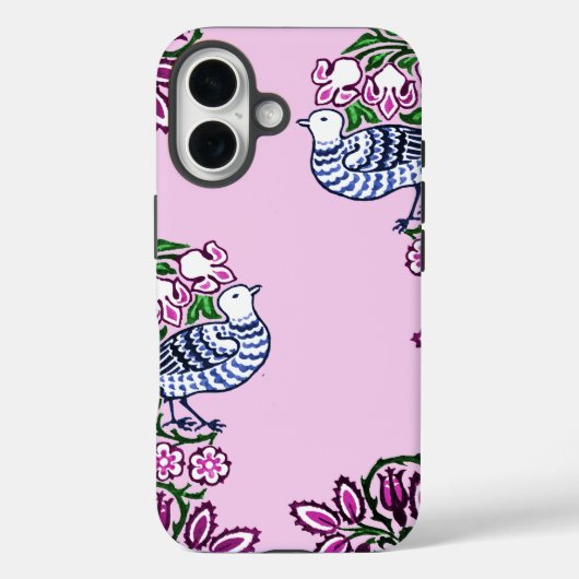 Folk Art Vogels Bloemen Eikels Case-Mate iPhone Case (Achterkant)