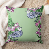 Folk Art Vogels Bloemen Eikels Kussen (Deken)