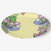 Folk Art Vogels Bloemen Eikels Papieren Bordje (Gekanteld)