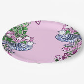 Folk Art Vogels Bloemen Eikels Papieren Bordje (Gekanteld)