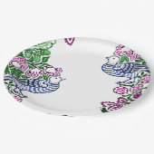 Folk Art Vogels Bloemen Eikels Papieren Bordje (Gekanteld)